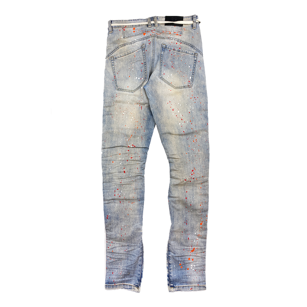 EPTM/LT. INDIO WITH STRIPE-SPLATTER TAPED DENIM