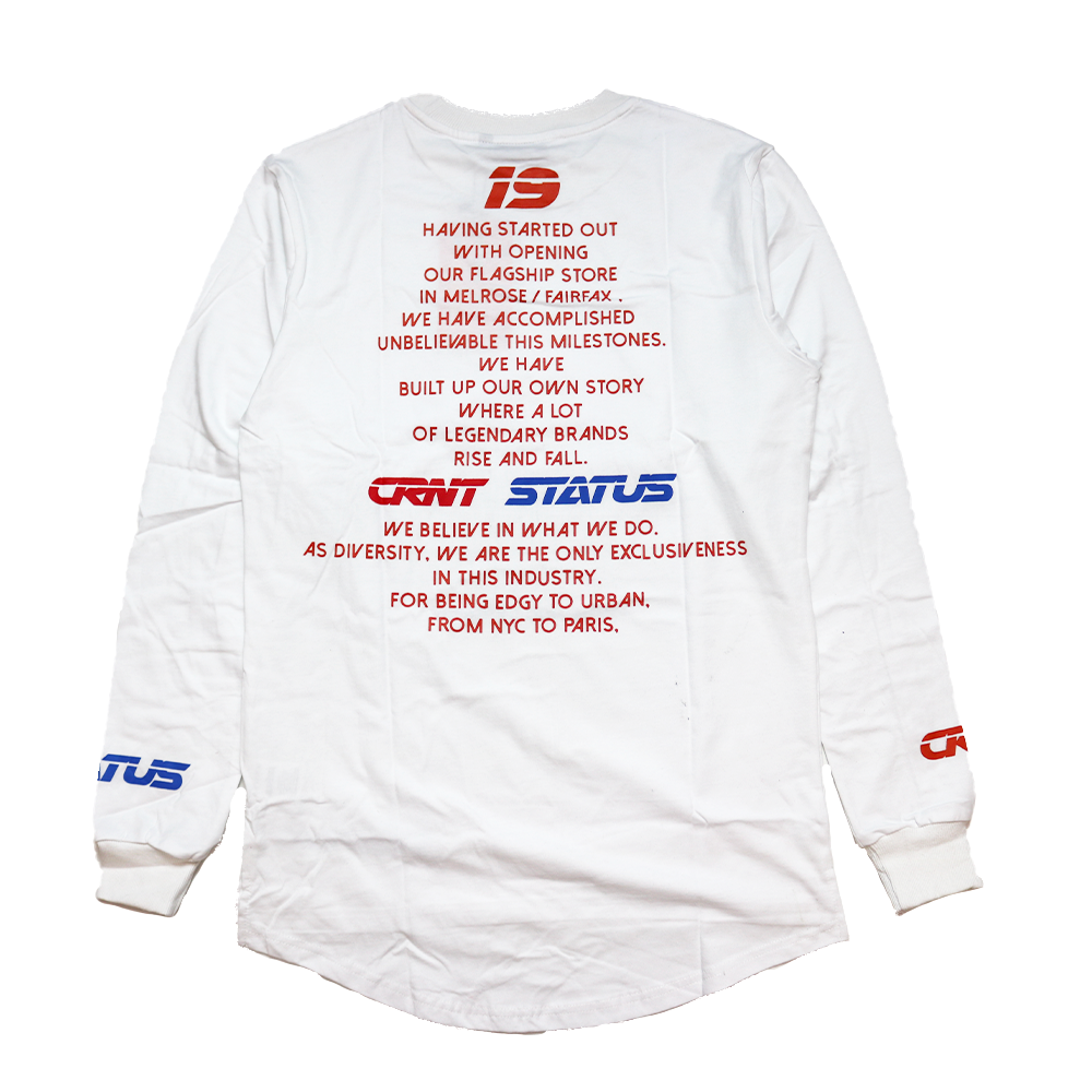 COOPER9/WHITE-CRNT STATUS HOLLYWOOD L/S TEE
